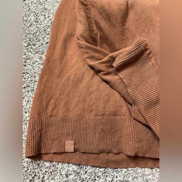 Lululemon Organic Cotton Cashmere Blend Sweater in Cooper Brown Soft Sz 10 - Picture 11 of 11